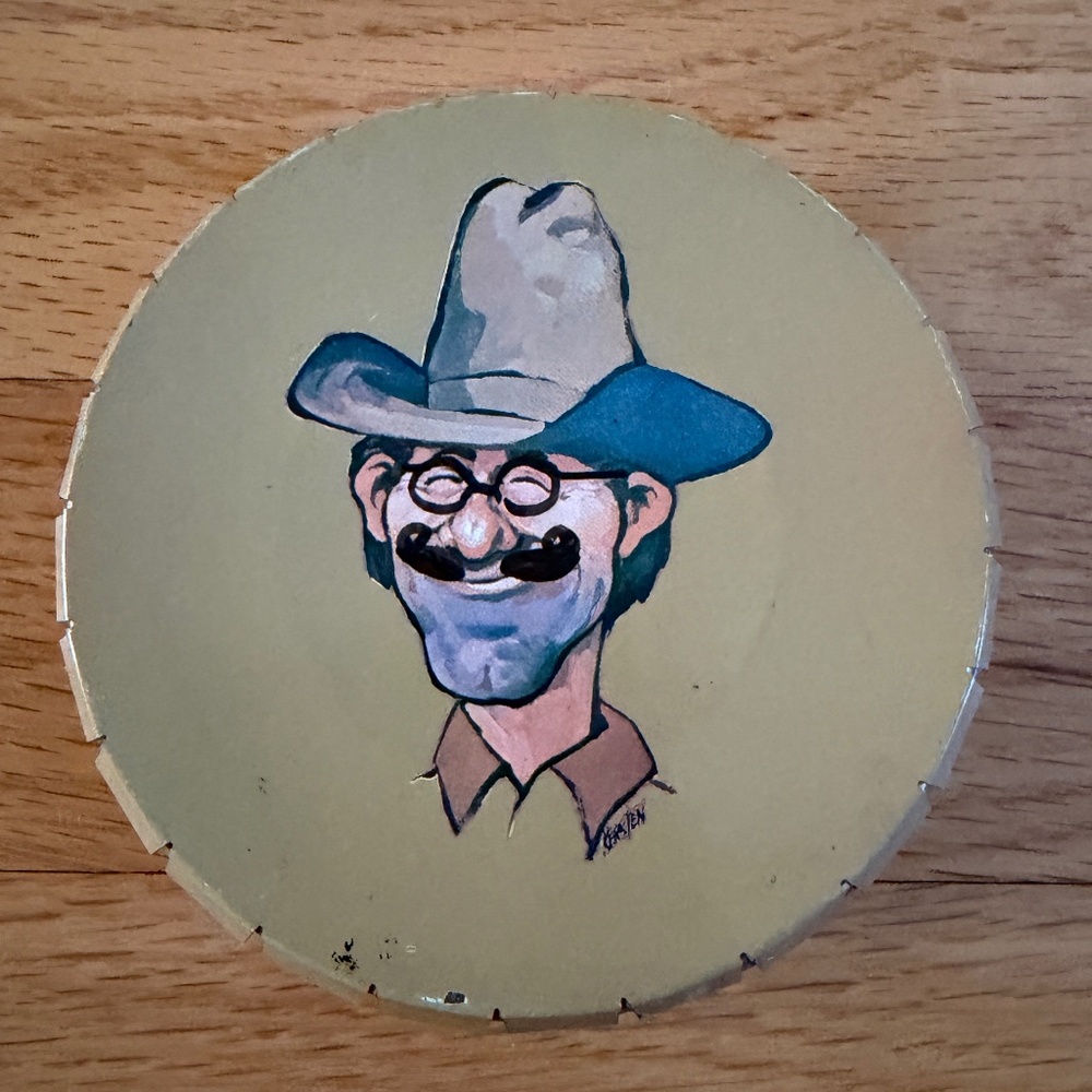 Kersten Brothers Enesco Imports 1979 Western Tin Cowboy With Glasses